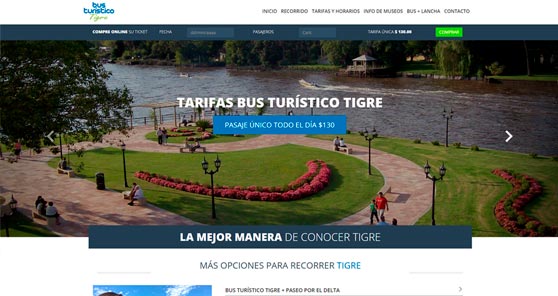 Diseño página viajes y turismo