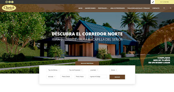 Diseño página web inmobiliaria