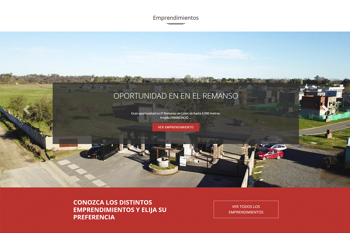 Diseño de página web inmobiliaria
