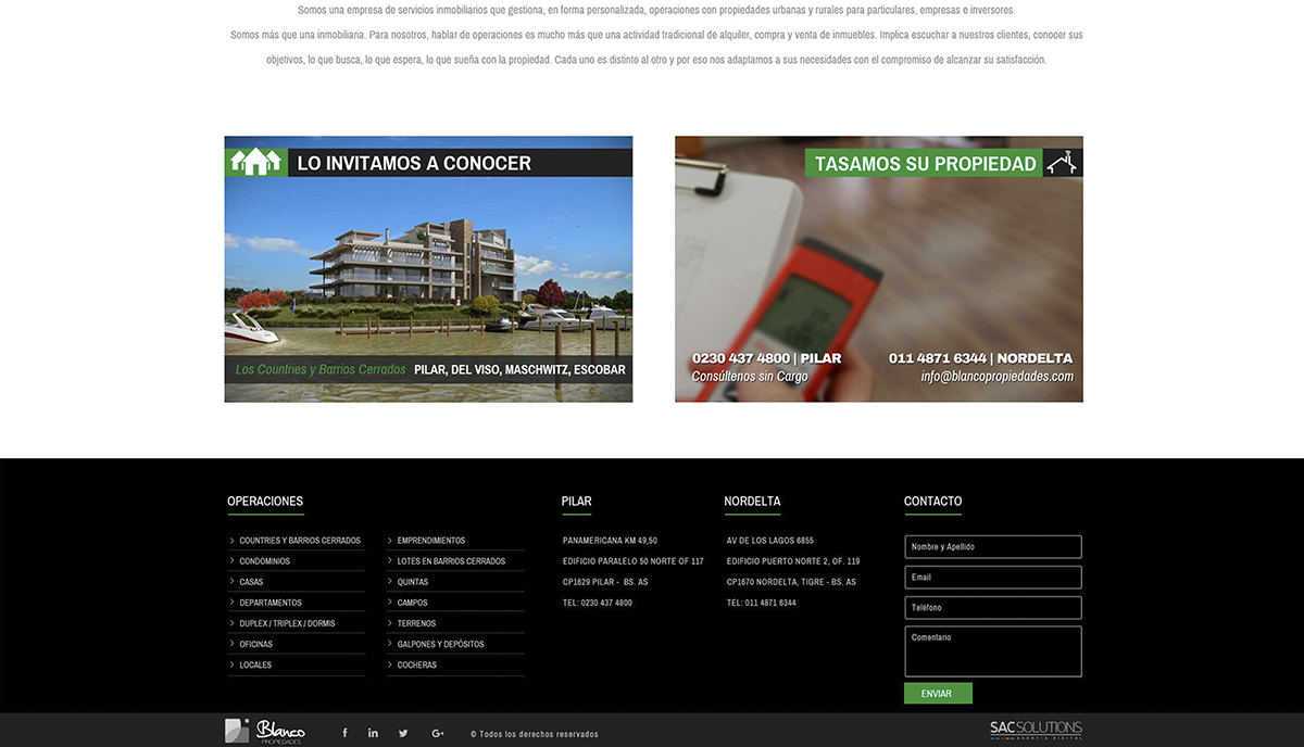 Diseño de página web inmobiliaria