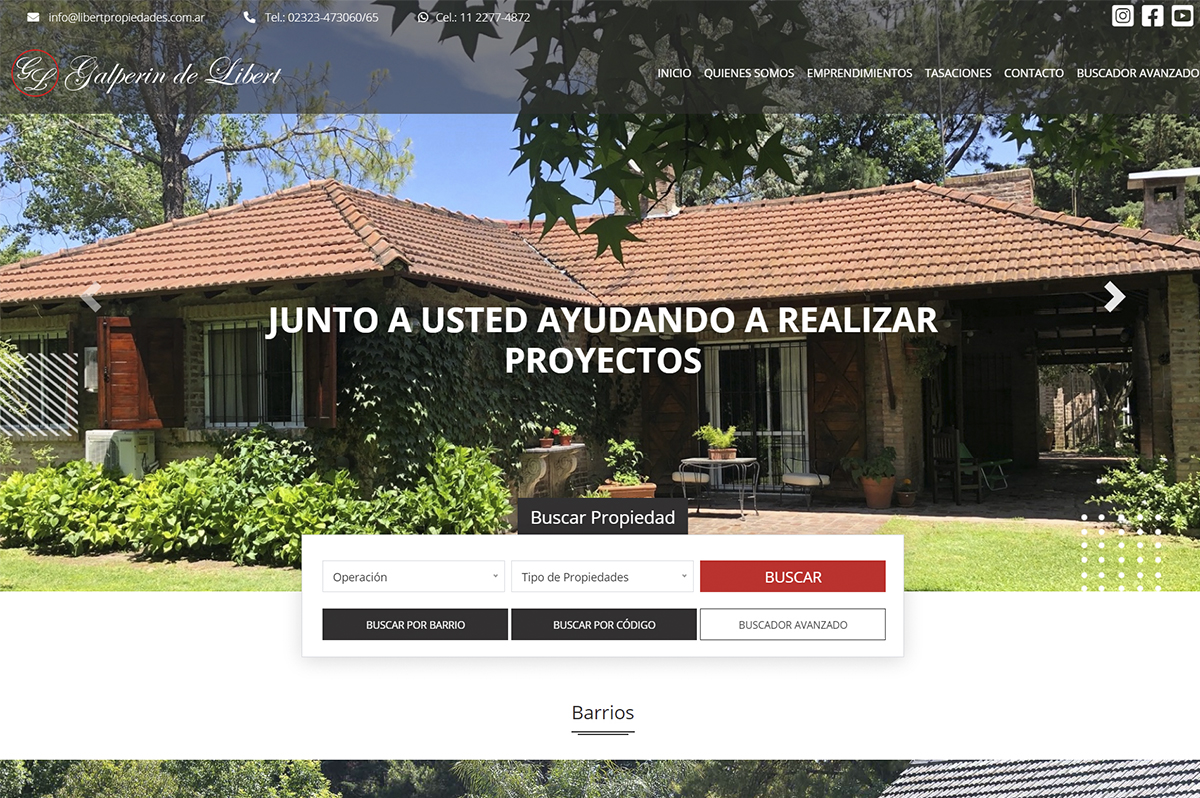 Diseño de página web inmobiliaria