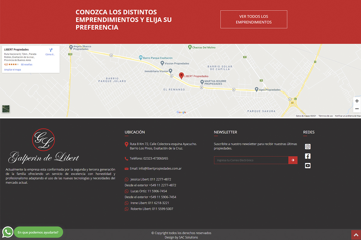 Diseño de página web inmobiliaria